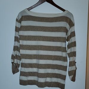 J crew Striped Glitter Sweater. Size XS